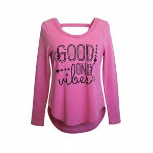 4/$20 Good Vibes Only Y2K Boho T-Bar Back Almost Famous Shirt Size Medium